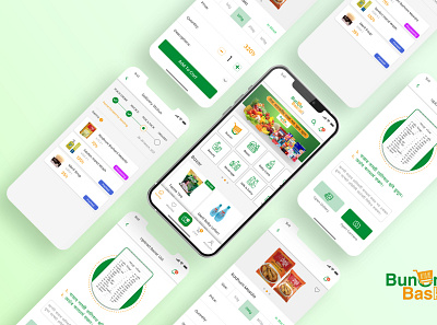 BunonBasket Apps UI/ UX Design graphic design ux