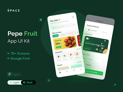 Pepe Fruit App UI Kit application graphic design illustration product ui ux