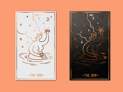 XVII The star - Tarot card card design game graphic design illustration illustrator procreate tarot