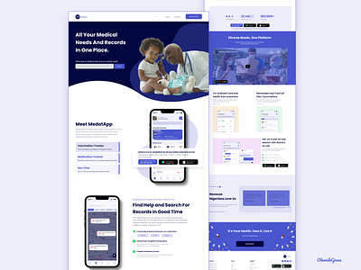 Vaccine Web App - Landing Page app branding design figma landing page ui ux webdesign website