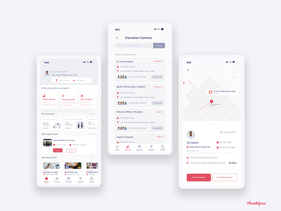 Shots From Helping Hands Mobile App Project app design figma ui ux