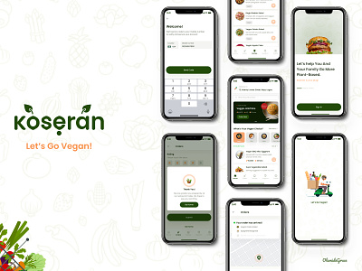 Vegetarian Food Ordering Design app branding design figma graphic design ui ux
