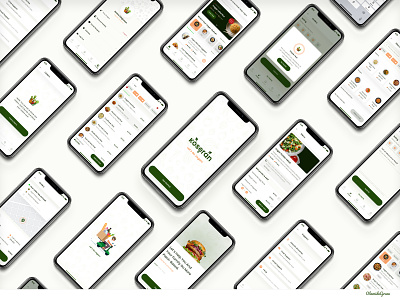 Vegetarian Food Ordering App app branding design figma ui ux