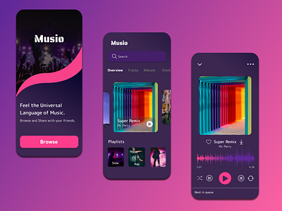 Musio music app UX prototype