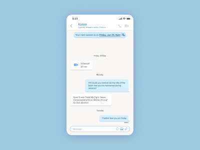 Daily UI #013 – Direct Messaging 013 dailyui messaging mobile