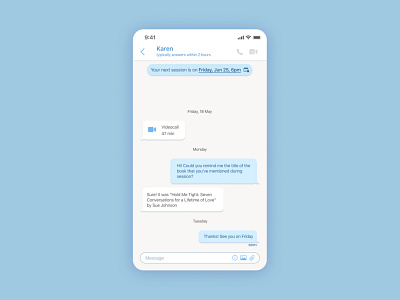 Daily UI #013 – Direct Messaging