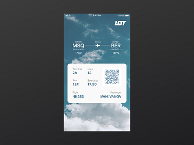 Daily UI #024 – boarding pass boarding pass dailyui flight mobile