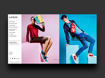 a.testoni - creative concept art direction ecommerce fashion fashion store online store testoni web webdesign website