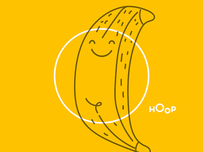 Hoop Wallpaper Friday Banana app banana character circle fruit fun hoop smile wallpaper yellow