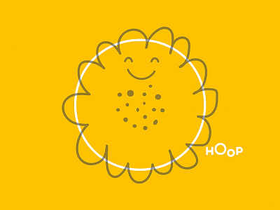 Hoop Wallpaper Happy Sunflower app character circle fun hoop smile sunflower wallpaper yellow