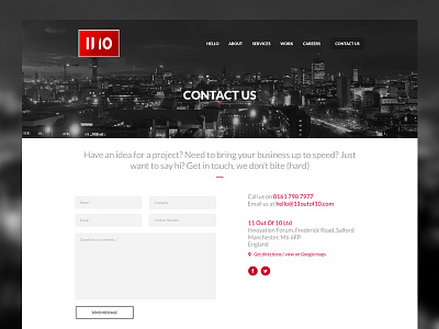 Contact Us contact page web design