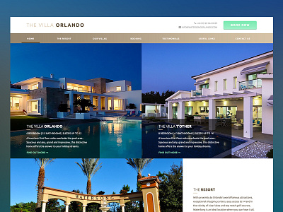 Villa Orlando holiday villa web design