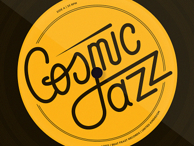 Cosmic Jazz cosmic custom type hand drawn lettering jazz music record typography vinyl