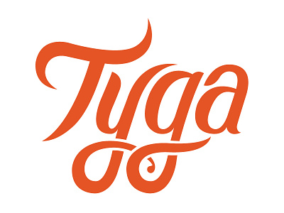 Tyga Logo branding brush hand lettering indian logo spices tiger typography wip
