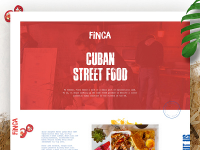Finca Landing Page cuba cuban finca food hemingway one page parallax street food