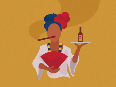 Cuban Lady beer cigar cuban illustration lady vintage