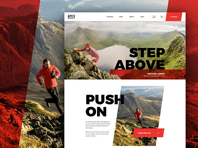 Apex Running Homepage homepage landing page outdoors running ui ultra marathon
