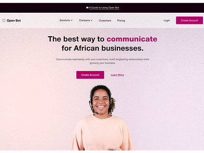 Open Bot Website product design ui ux web design website