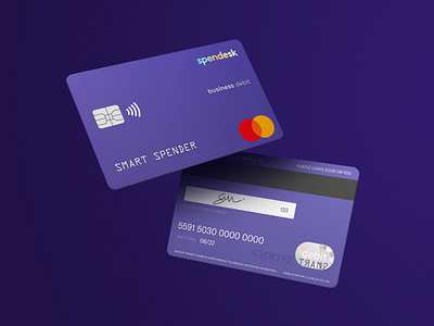 Spendesk New Physical Card brand branding card debit card design finance holographic identity physical card plastic card spendesk