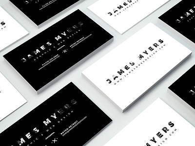 James Myers Business Cards black and white business card modern