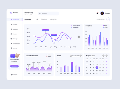 Course Dashboard Light Theme UI - Desktop application app branding course course dashboard dashboard design illustration learning app mobile ui trending ui ux