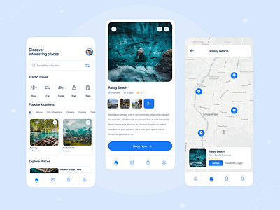 Travel app - Mobile design