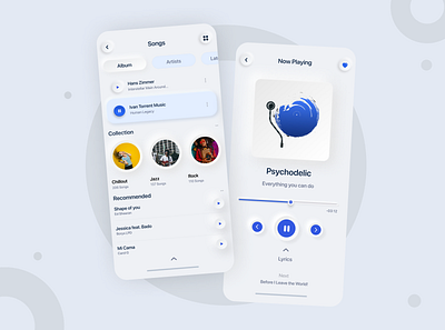 Neumorpic Design - Music app appdesign creative creativity designer designinspiration graphicdesign illustrator interface mobile mobileapp trending uiux userinterface