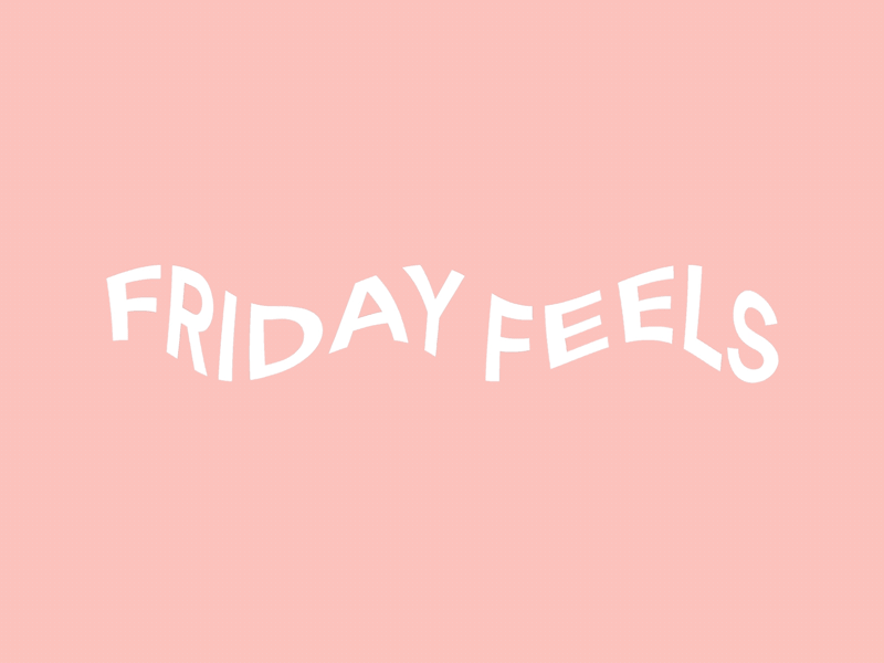 A day late. animation clean friday logo motion pink simple type typography warp wave