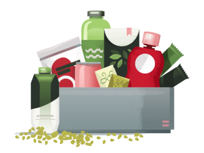 Food box colorful design food health illustration nutrition