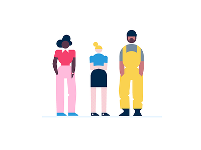 colony people beanie blockchain character colony.io construction diversity girl mexican overalls pink hair pink pants primary project manager shoes woman womans yellow