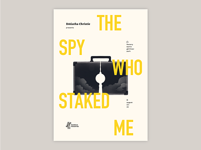 the spy who staked me version 2 bauhaus berlin crypto escape room germany movie mystery poster power print spy tower yellow