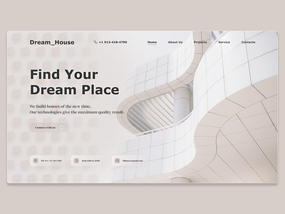 Сoncept Find Your Dream Place branding building design house ui ux