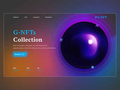 G-NFTs concept crypto nft nft collection nft website ui ux webdesign website