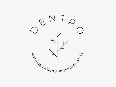 DENTRO design logo minimal typographic