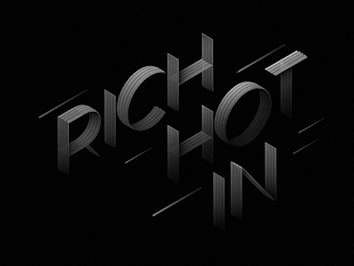 RICH HOT IN (Richie Hawtin) 3d typography
