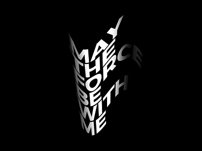 May the Force 3d design digital illustration typography