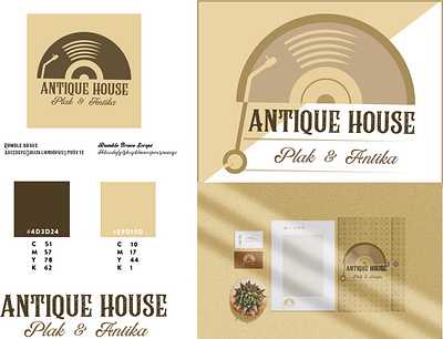 Antique House Brand art branding design graphic design icon illustration illustrator logo minimal vector