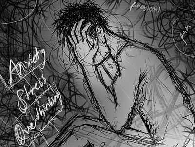 ANXIETY l Digital Drawing art design digital illustration digital painting graphic design illustration illustrator