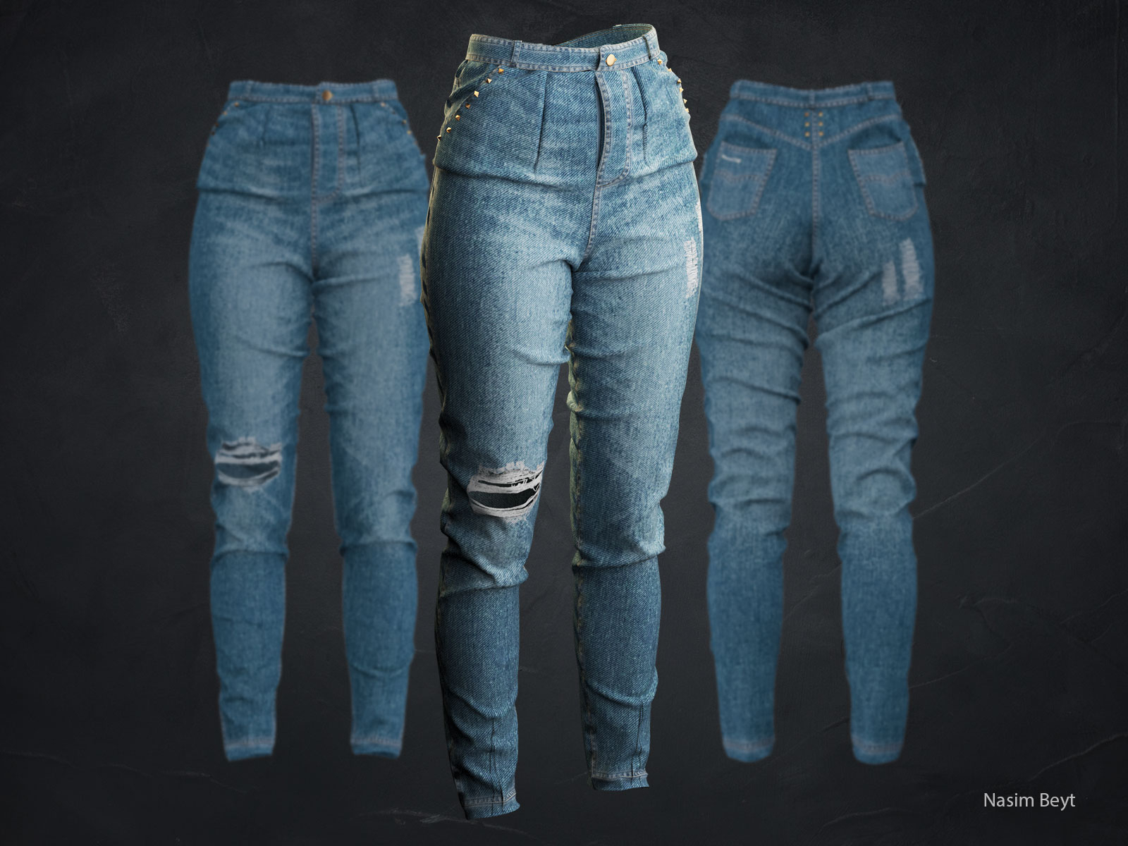 Female Jeans by Nasim Beyt on Dribbble