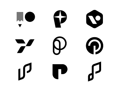 Letter P - Personal Brand Exploration Vol.2 brand identity branding clean concepts design letter letter p logo minimal p personal symbol