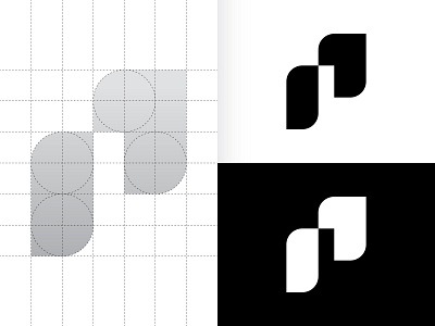 Personal Logo Symbol brand brand identity branding clean design grid letter letter p logo minimal p personal symbol