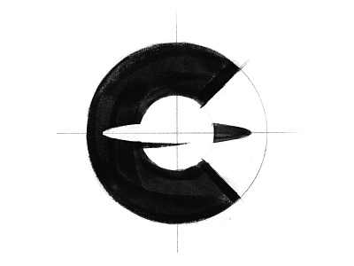 CreatorVerse - Symbol Sketch brand identity branding c clean design grid illustration letter c logo minimal nft pencil planet saturn sketch