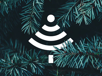 Pinetwork - Logo Design brand identity branding clean design grid logo minimal minimalist network signal tree vector wifi