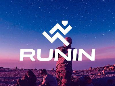Runin - Logo Design brand identity branding clean design fitness health human logo man marathon minimal run runing sport