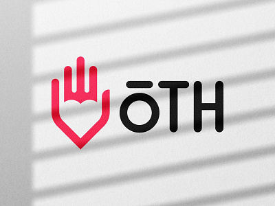 ōTH - Logo Design brand identity branding clean design grid hand healthcare heart logo love minimal vector