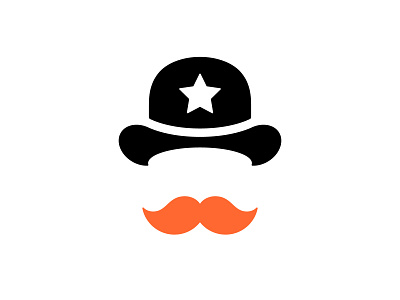 Ginger Sheriff - Logo Design brand identity branding clean design ginger grid logo minimal mustache police sheriff vector