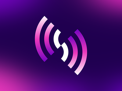 Signify - Logo Design Concept brand identity branding clean design gradient letter s logo minimal pink purple s signal tech wifi