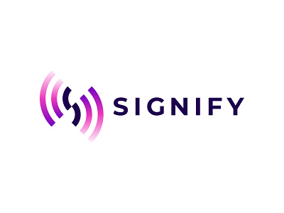 Signify - Logo Design Concept brand identity branding clean design gradient grid letter s logo minimal s signal tech vector wifi