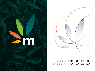Maconha - Logo Construction brand identity branding clean design gradient grid leaf logo minimal