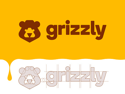 Grizzly - Logo Construction bear brand identity branding clean design grid healthy honey logo minimal nature